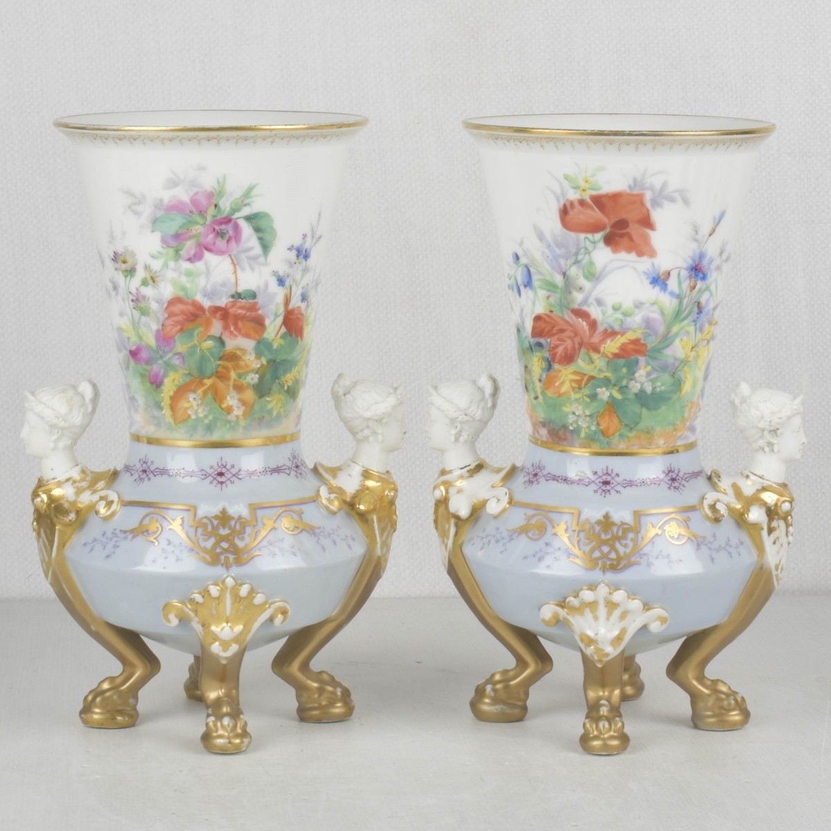 19/20th Century Old Paris Porcelain Vases