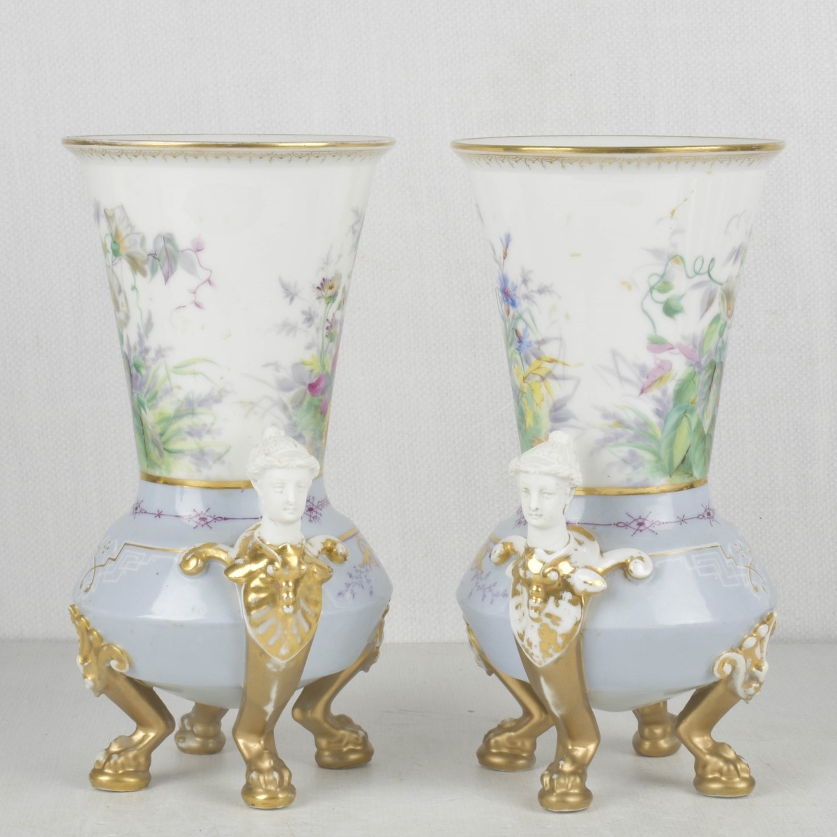 19/20th Century Old Paris Porcelain Vases