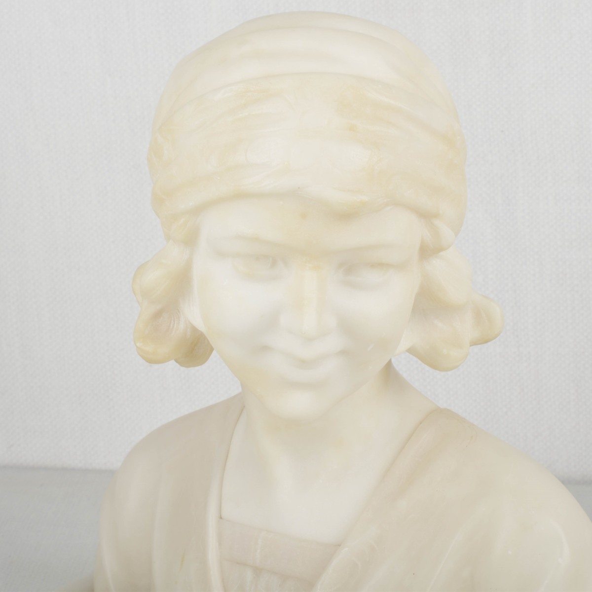 Art Nouveau Marble and Alabaster Bust