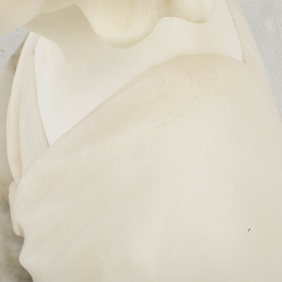 Art Nouveau Marble and Alabaster Bust