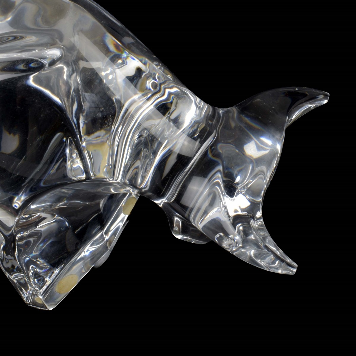 Baccarat Crystal Bull Figurine
