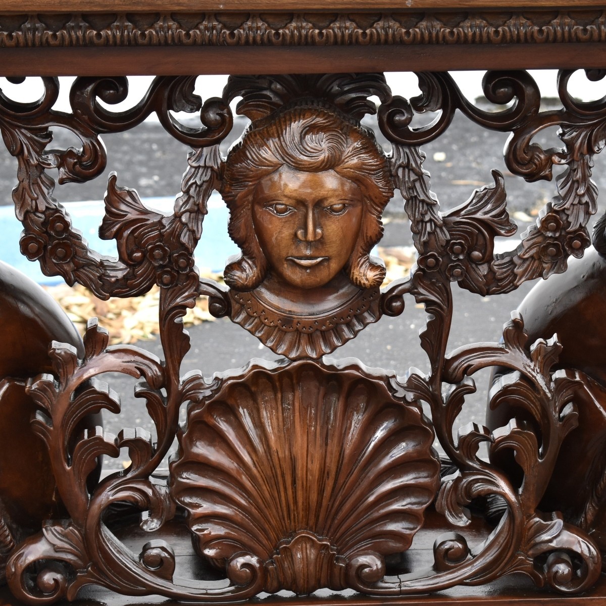 Vintage French Regency Style Mahogany Desk