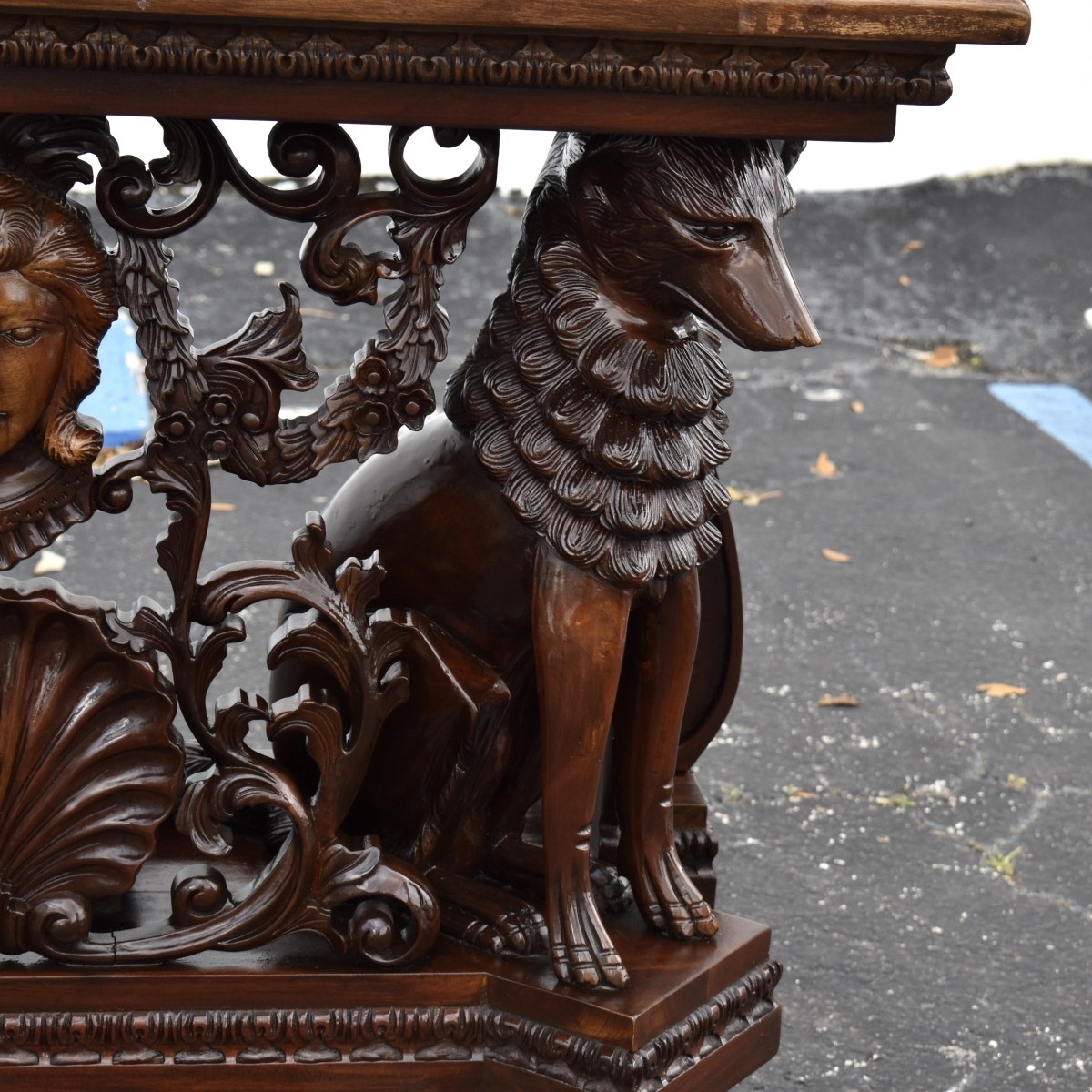 Vintage French Regency Style Mahogany Desk