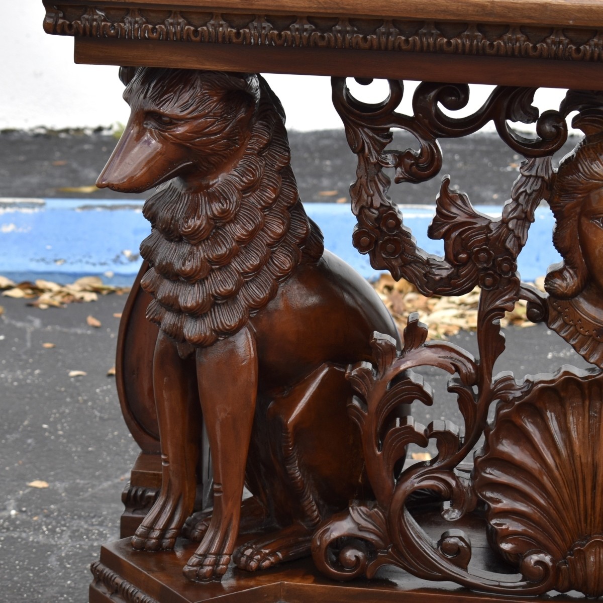 Vintage French Regency Style Mahogany Desk