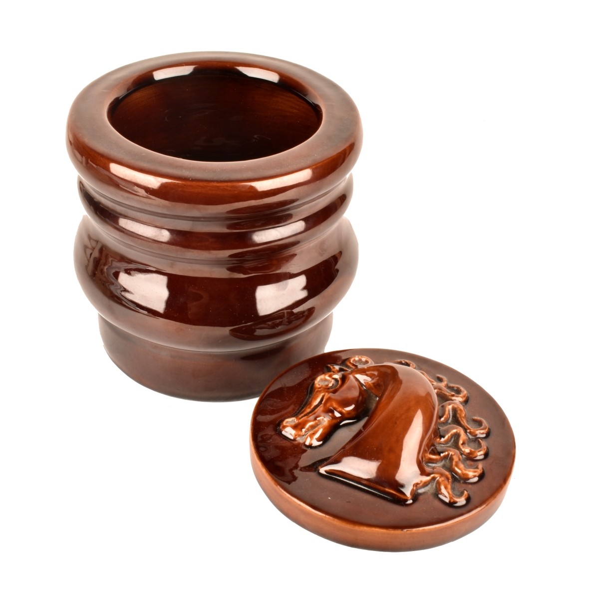 Vintage Hermes Glazed Tobacco Jar