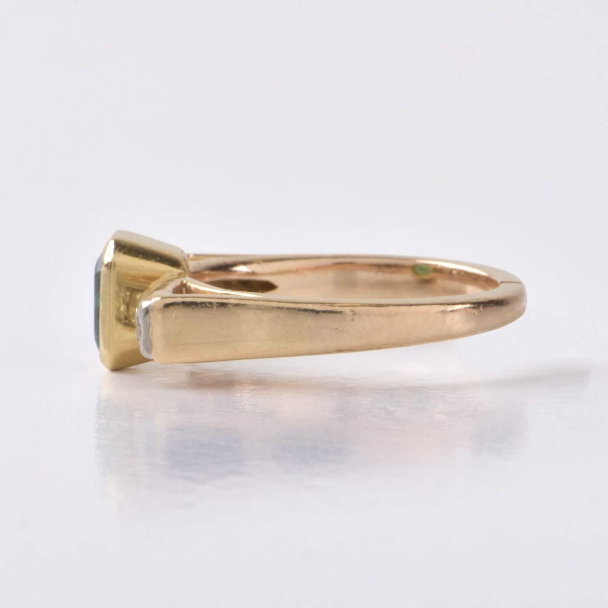 Emerald, Diamond and 14K Ring