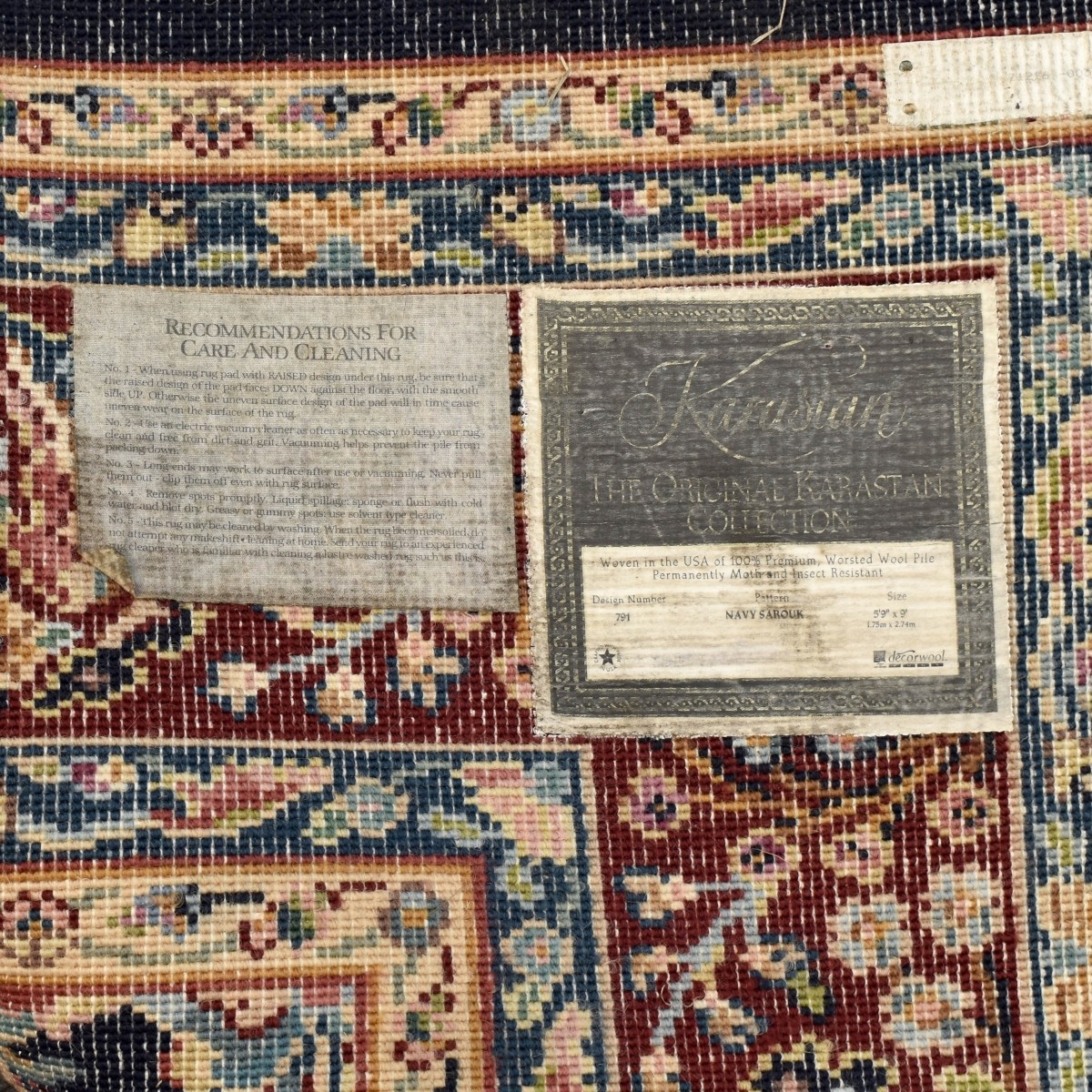 Vintage Karastan Serapi Wool Rug