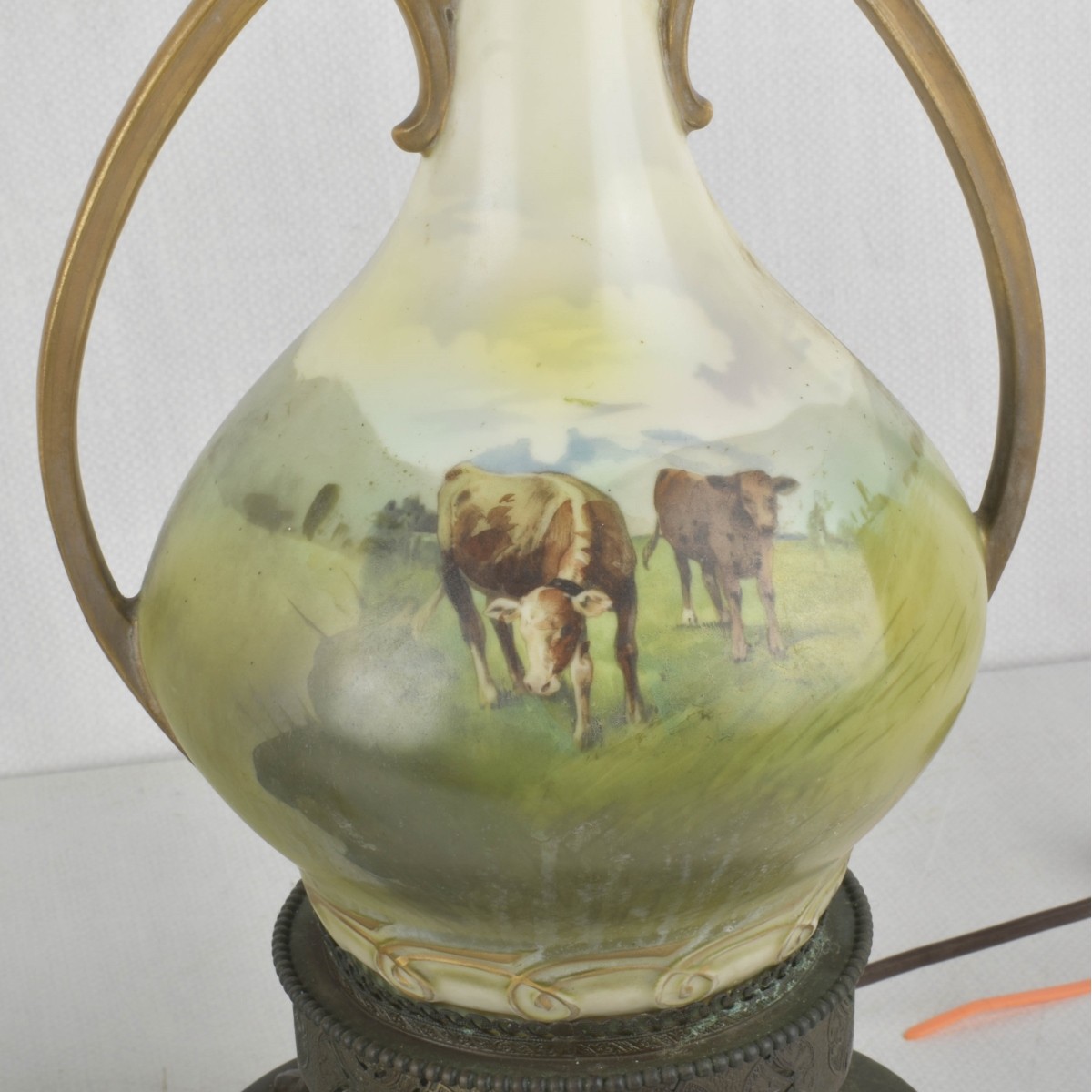 Pair of Porcelain Urn Shape Lamps
