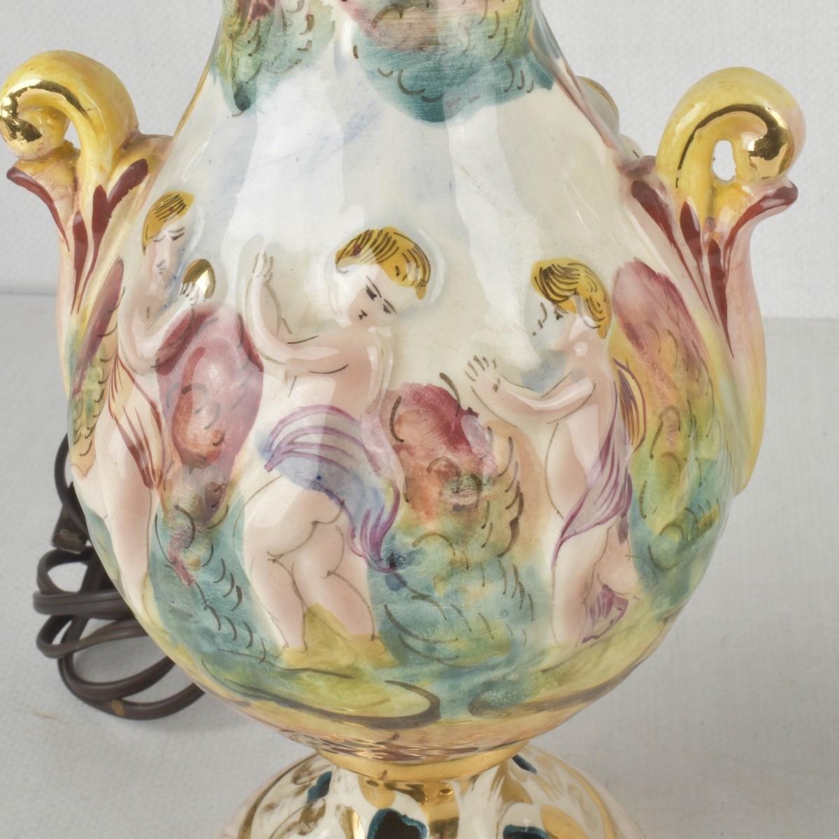 Pair of Italian Capodimonte Lamps
