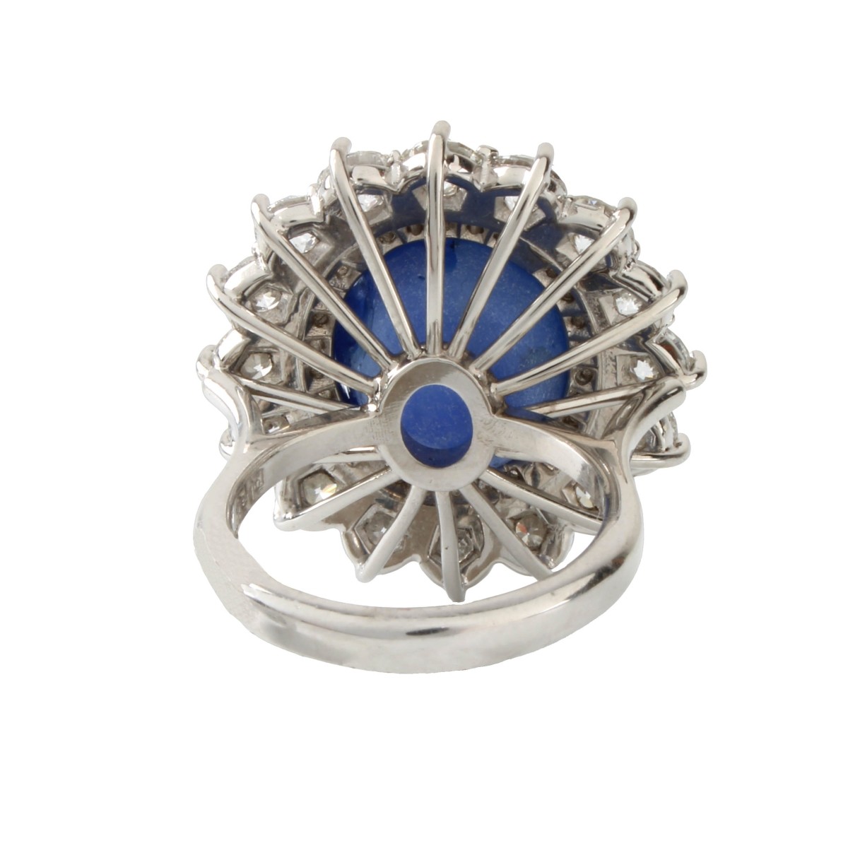 Platinum, Diamond and Sapphire Ring