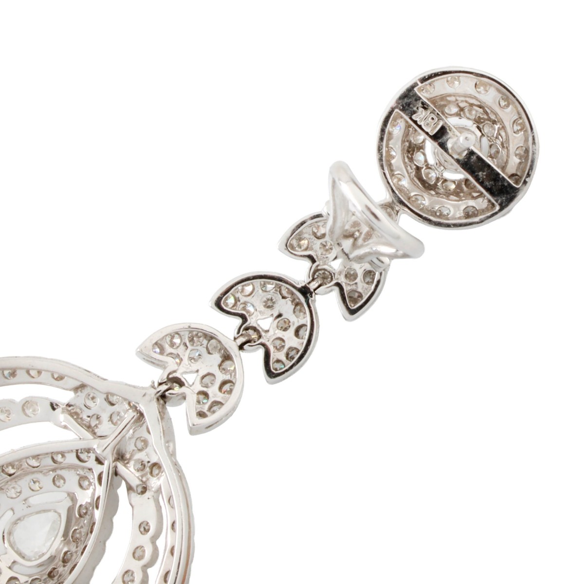 18KW Gold and Diamond Chandelier Earrings
