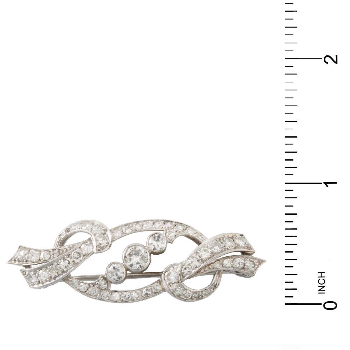 Diamond and Platinum Brooch