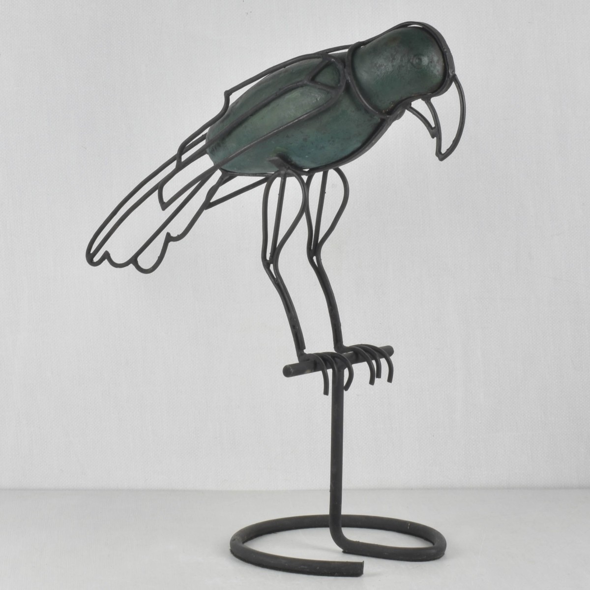 Mid-century Modern Metal Parrot
