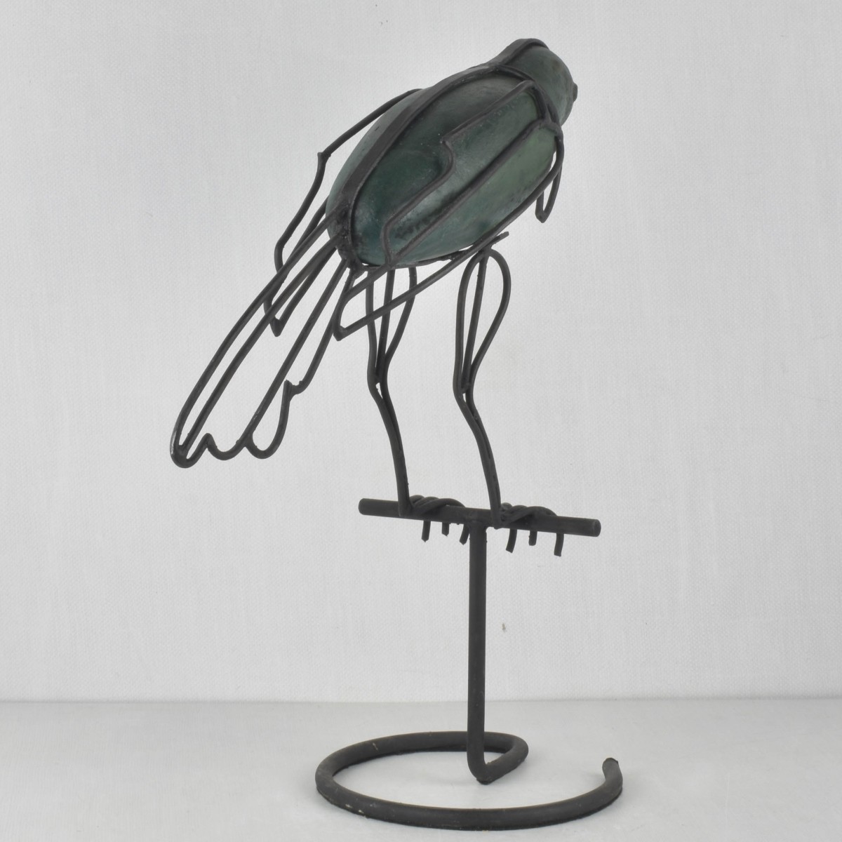 Mid-century Modern Metal Parrot