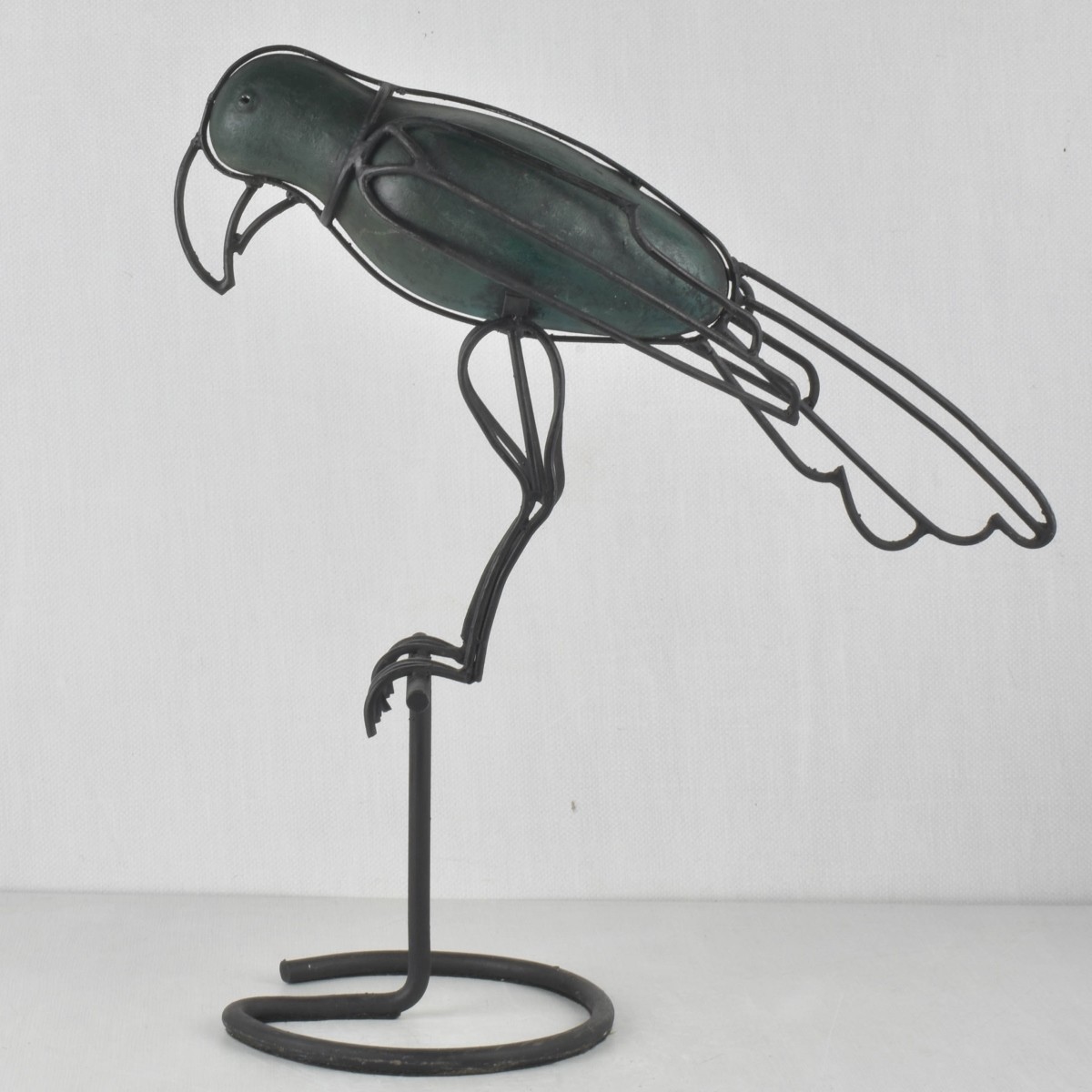 Mid-century Modern Metal Parrot