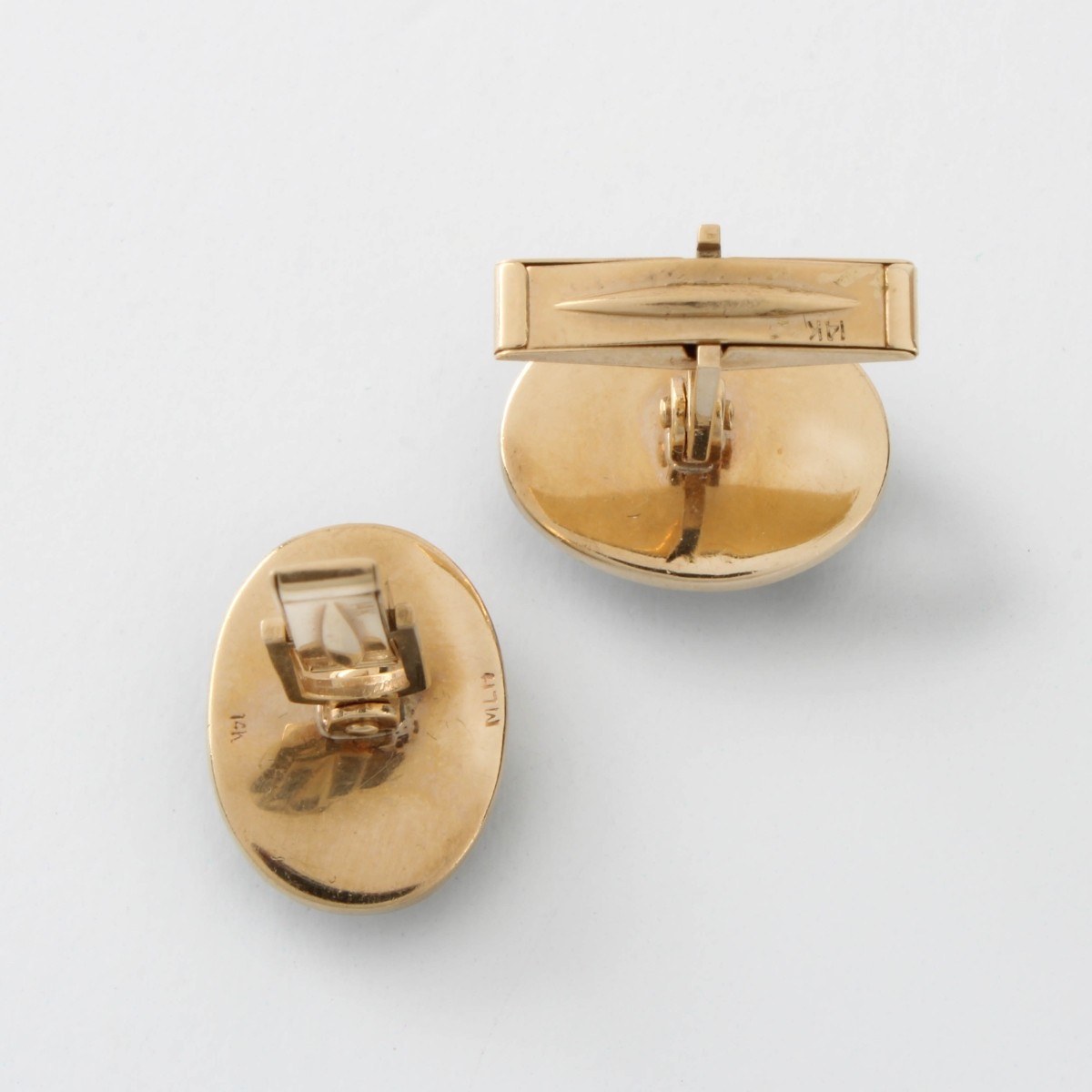 Onyx, Diamond and 14K Cufflinks