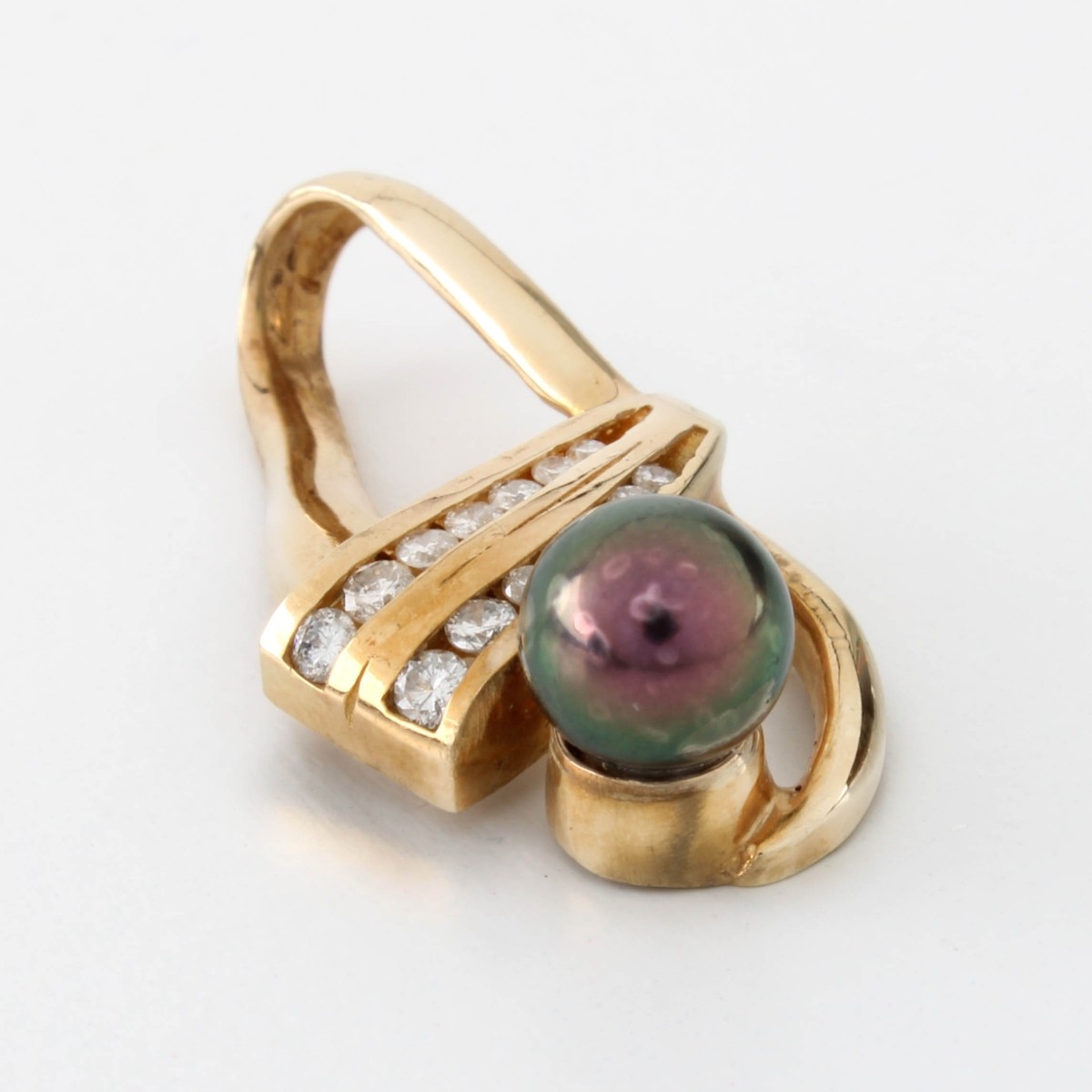 Pearl, Diamond and 14K Pendant