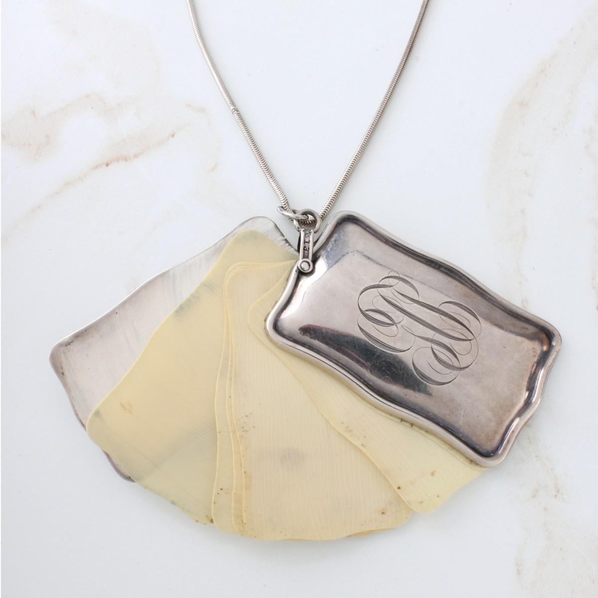 Sterling Pendant Necklace and Child's Spoon