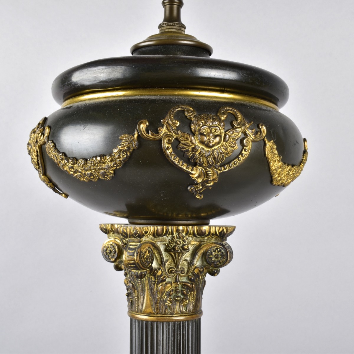 French Empire Style Parcel Gilt and Black White Me