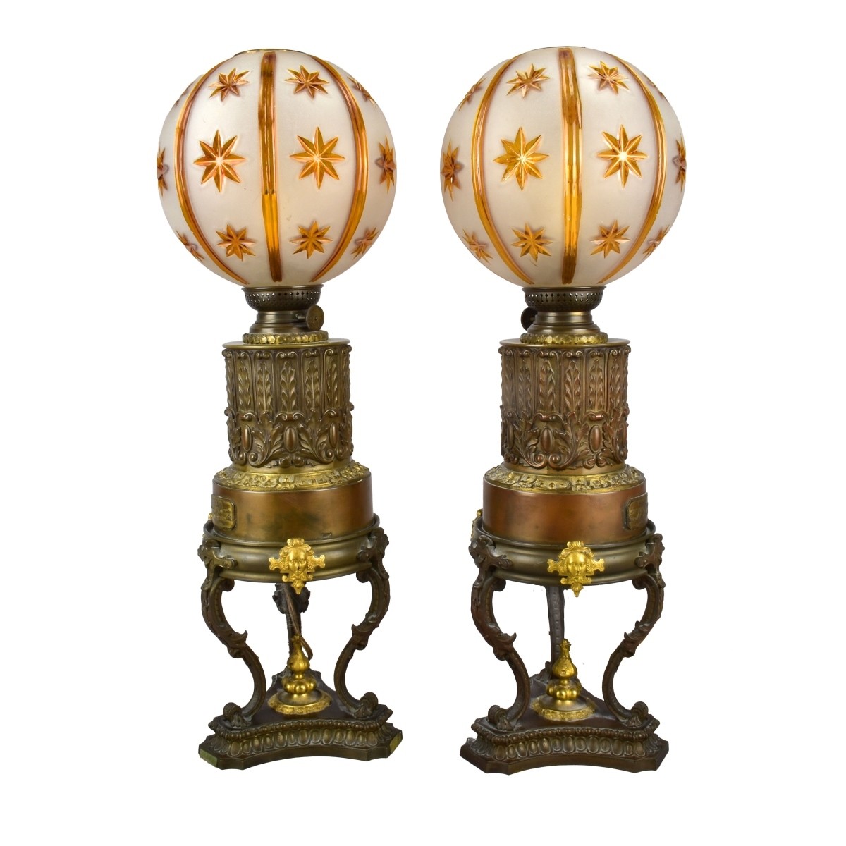 Pr. Carcel Brass Lamps Paris