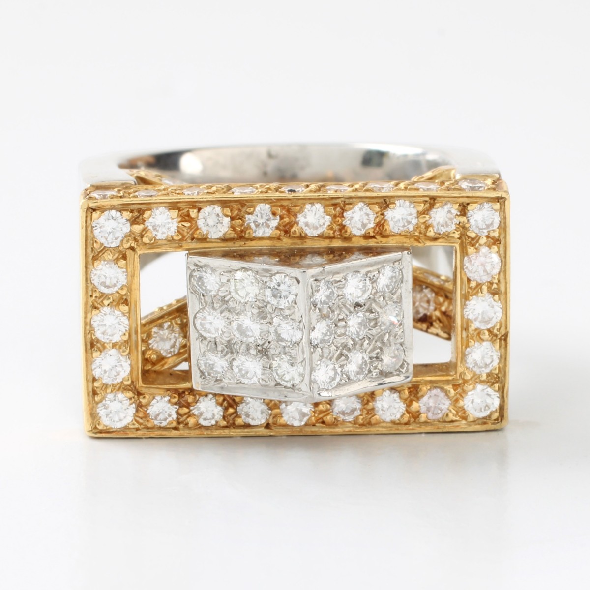 Diamond, Platinum and 18K Ring