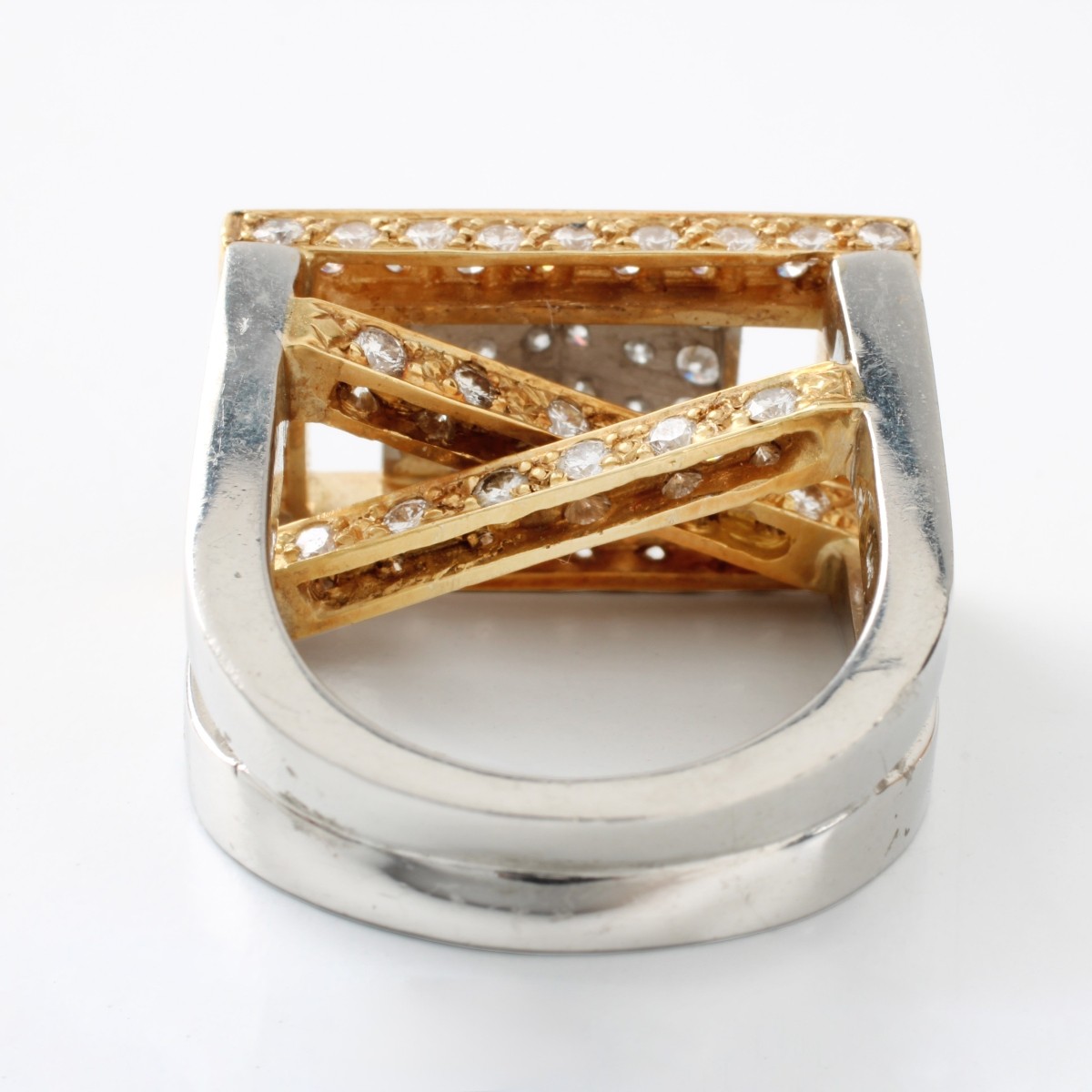 Diamond, Platinum and 18K Ring