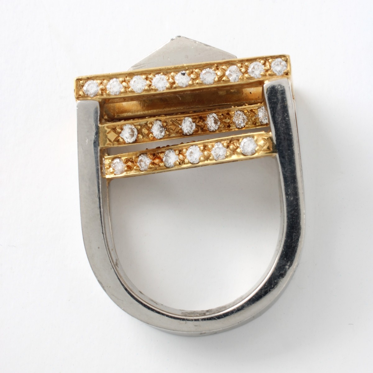 Diamond, Platinum and 18K Ring