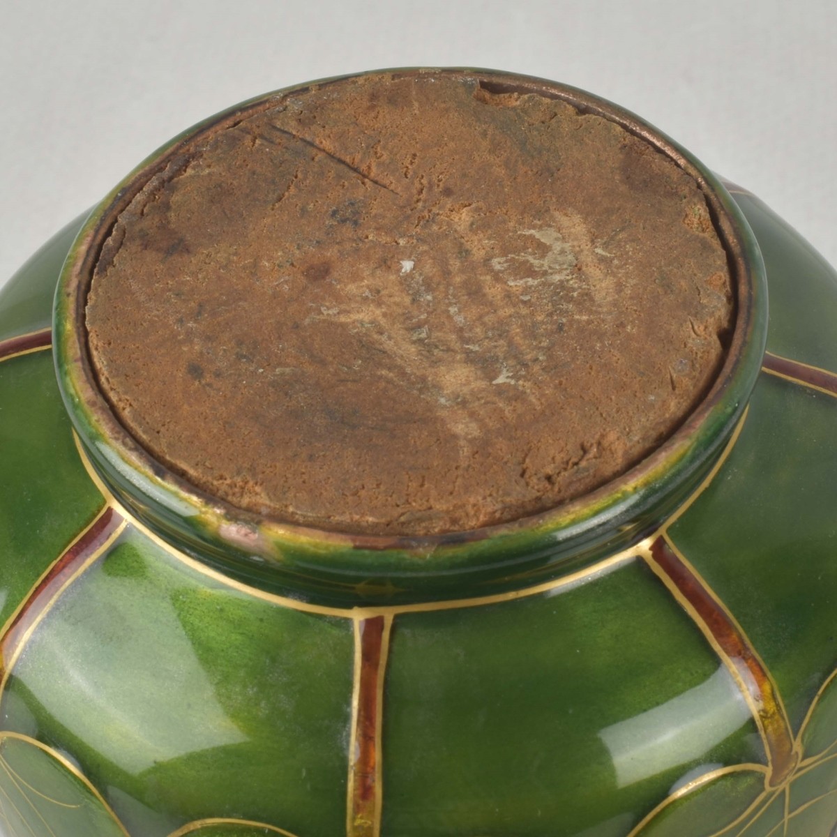 French Limoges Foil Floral Pattern Vase