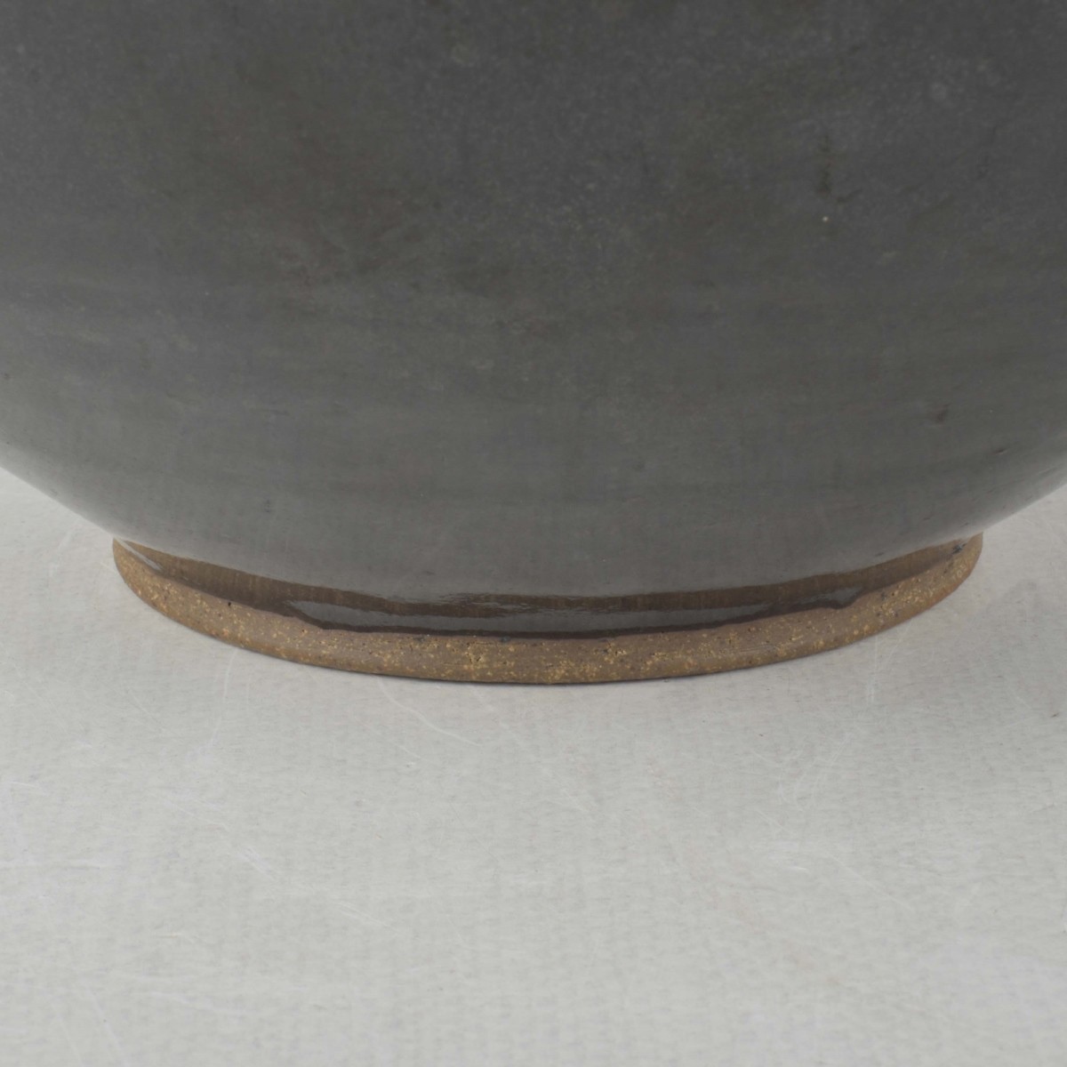 Large Black Glazed Pottery Vase