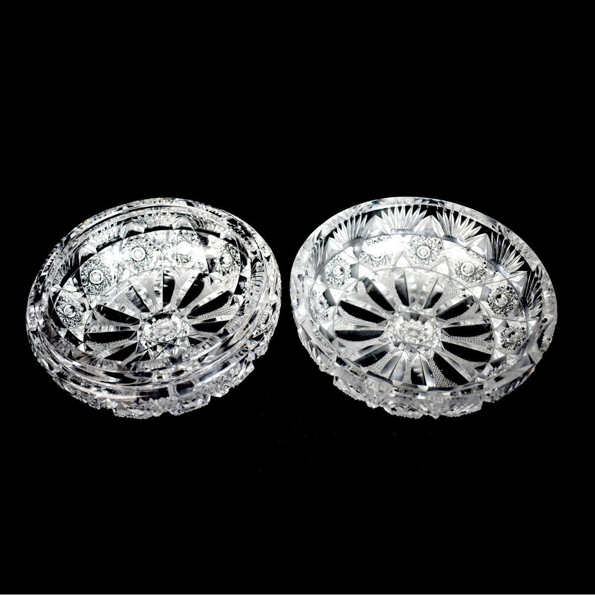 Three Vintage Cut Glass Tableware