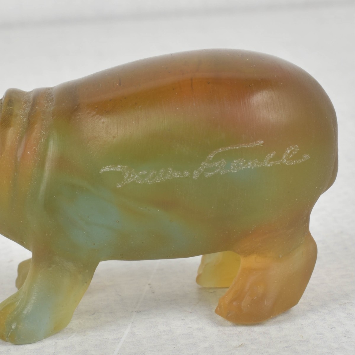 Daum France Crystal Hippopotamus