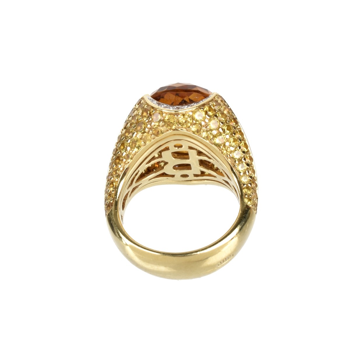 Topaz, Diamond and 18K Ring