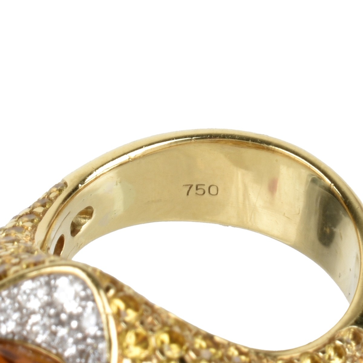 Topaz, Diamond and 18K Ring