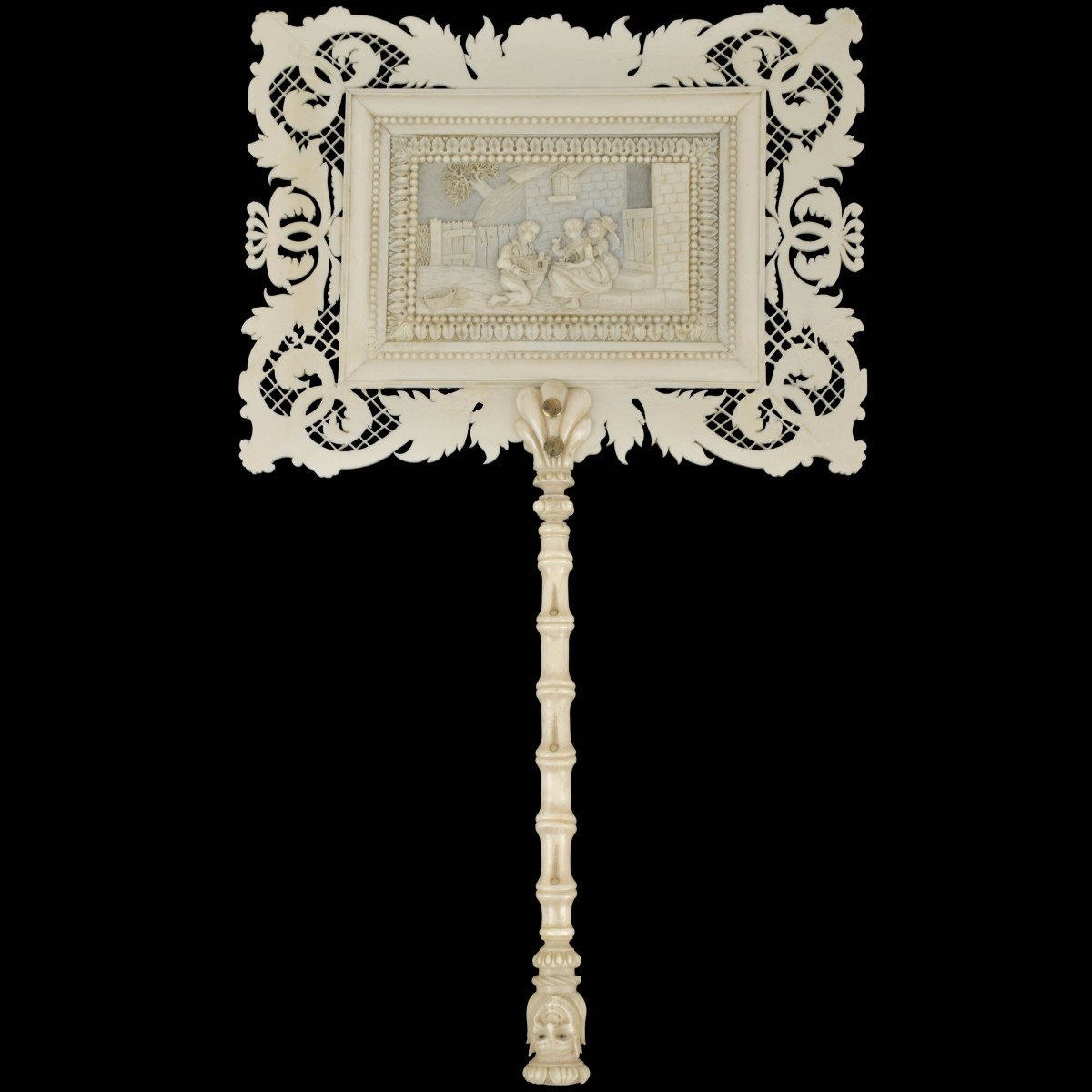 Finely Carved English Hand Fan