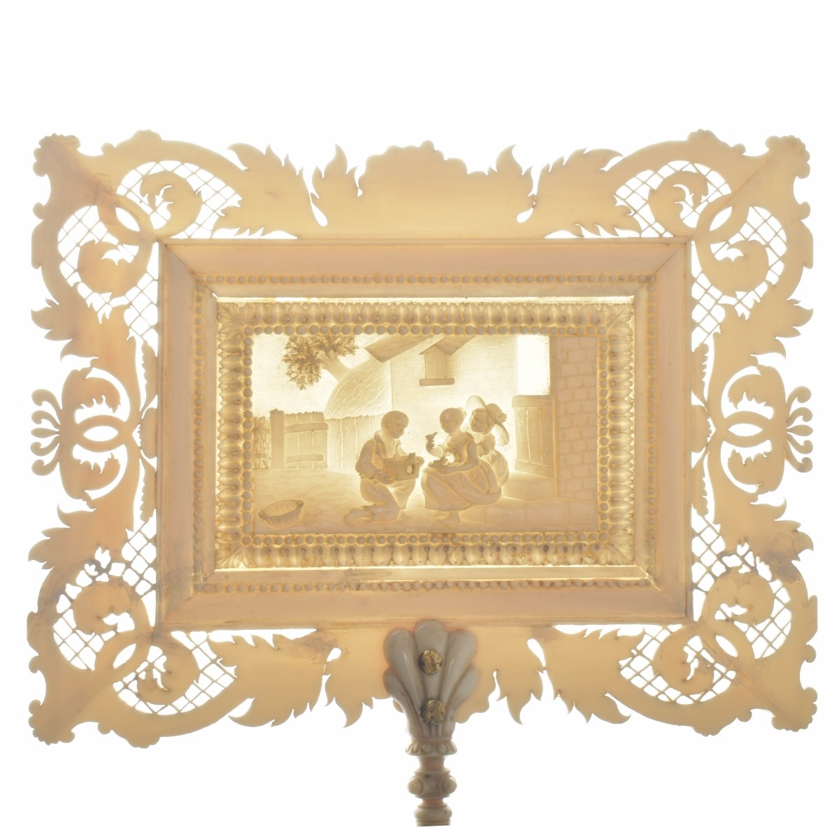 Finely Carved English Hand Fan
