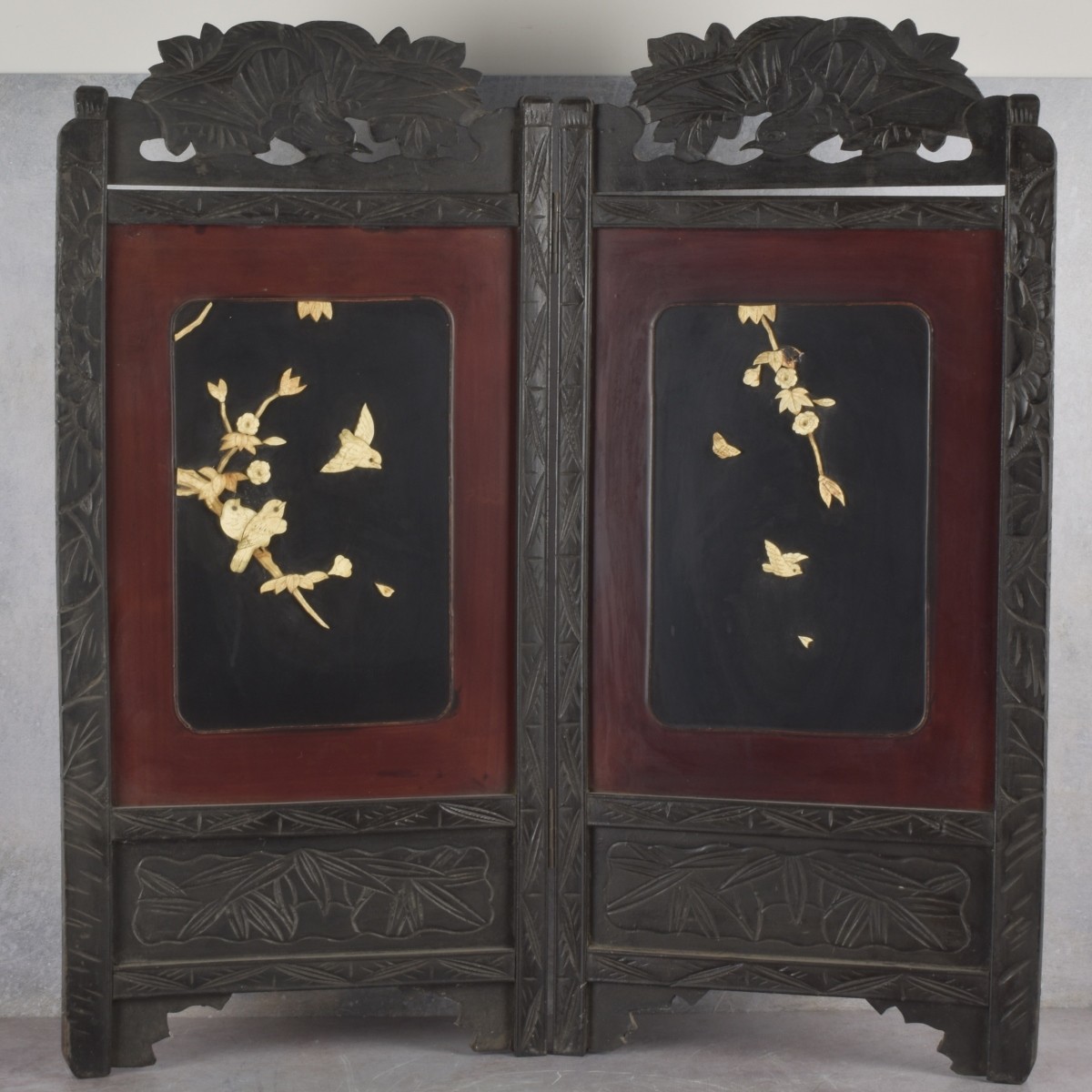 Chinese Carved Folding Screen