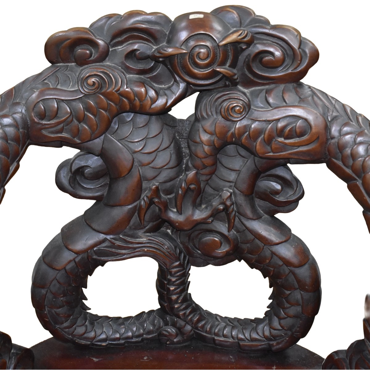 Carved Chinese Dragon Arm Chair
