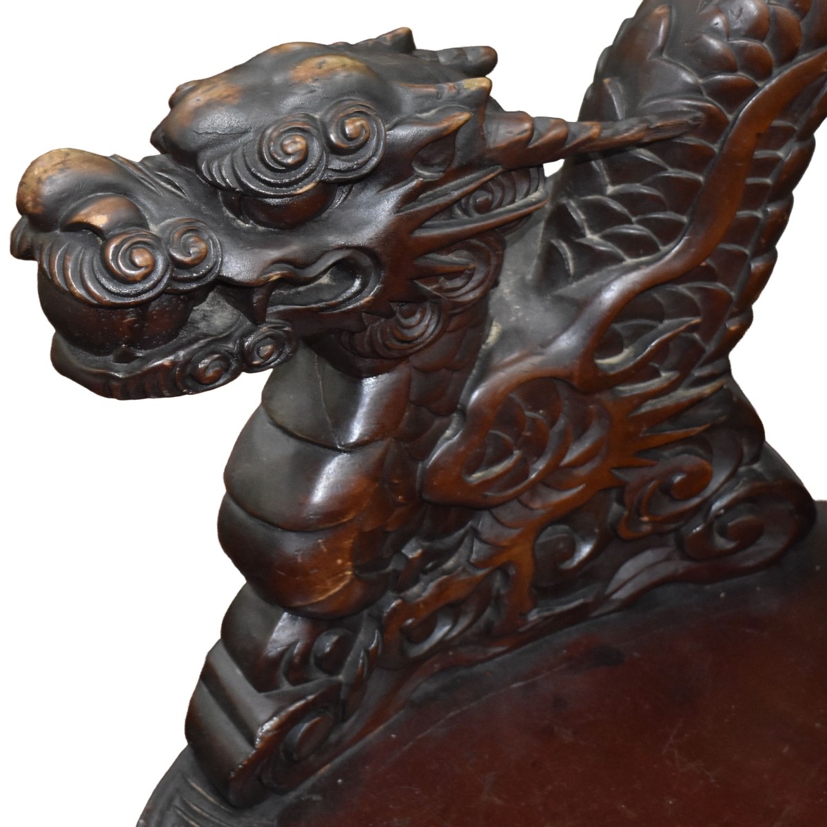Carved Chinese Dragon Arm Chair