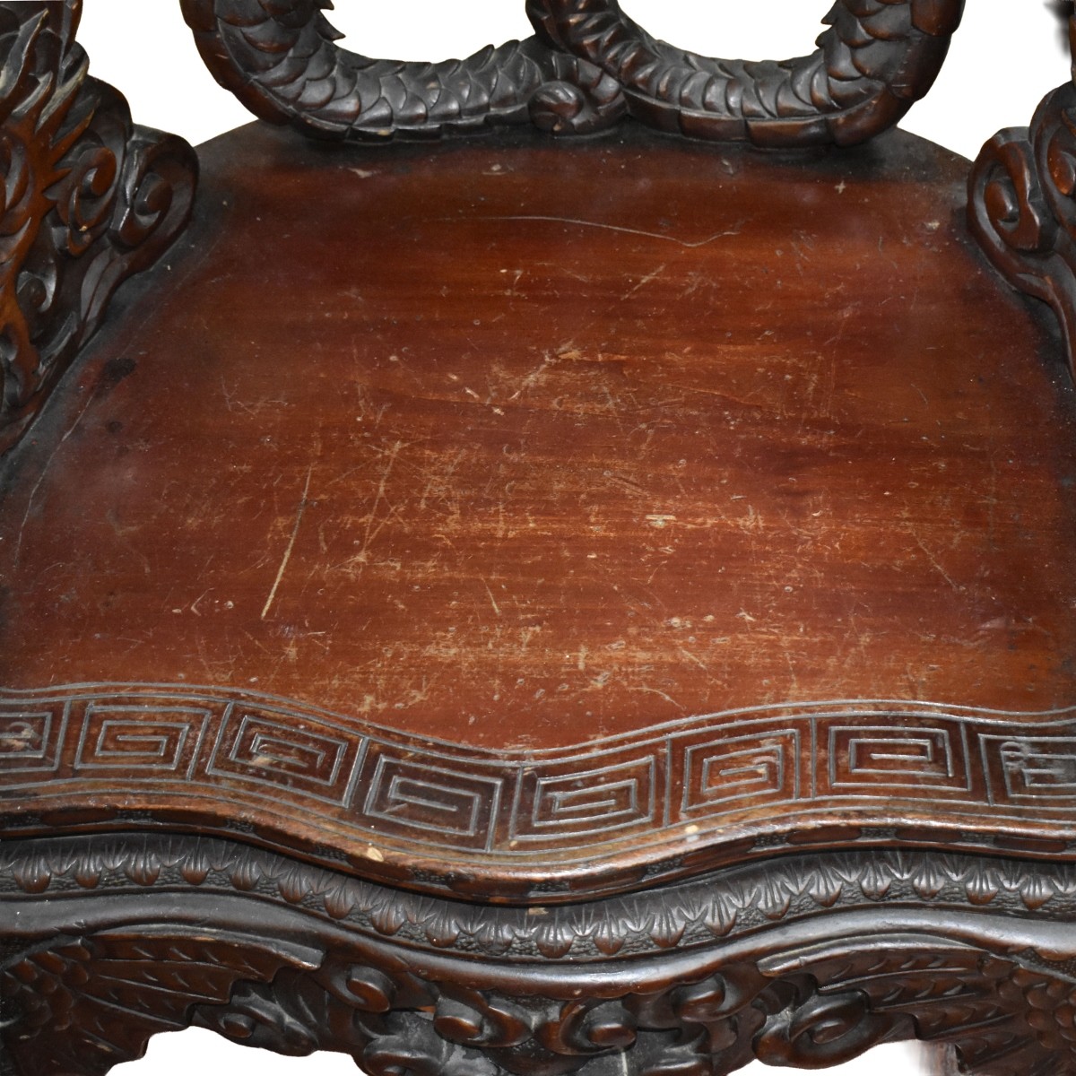 Carved Chinese Dragon Arm Chair