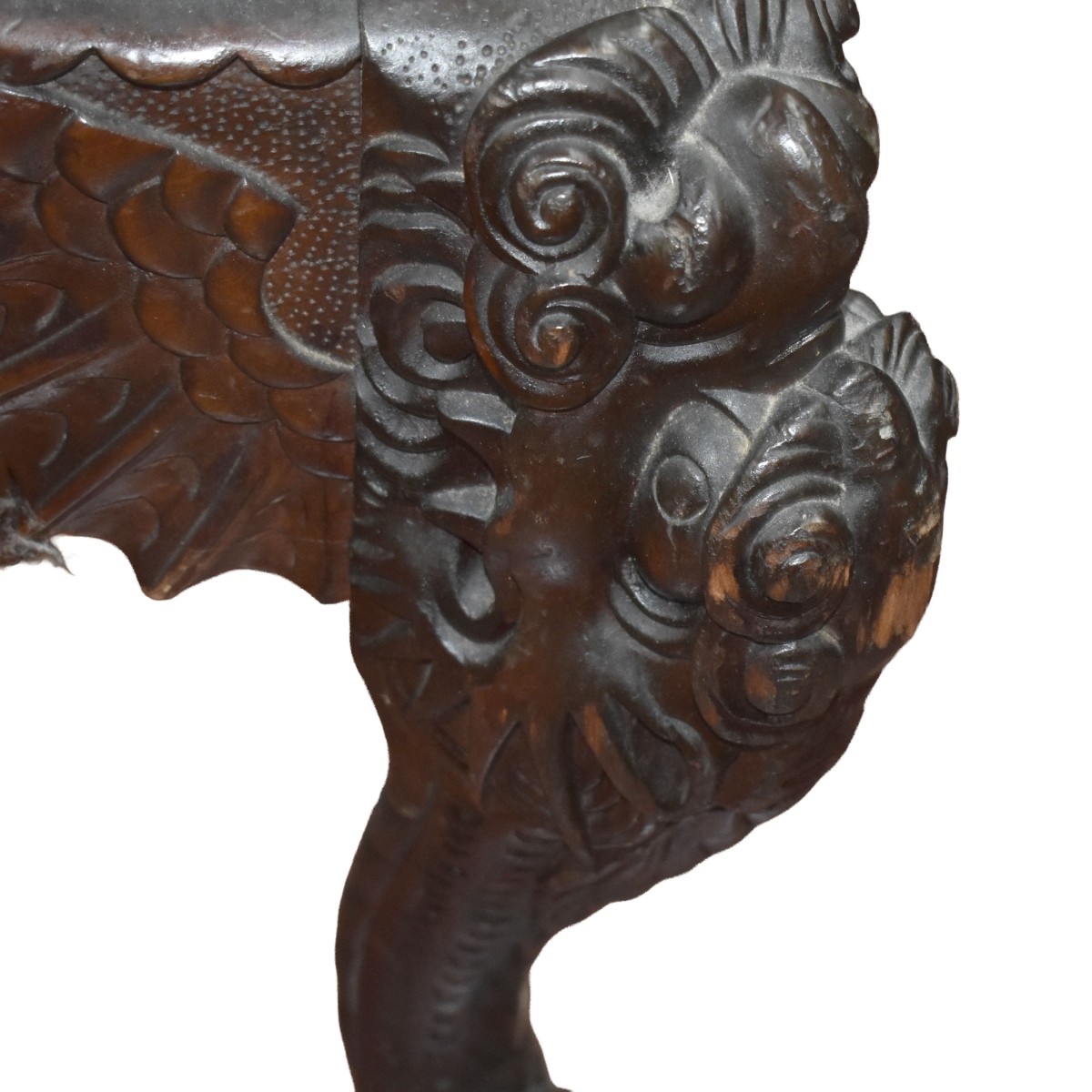 Carved Chinese Dragon Arm Chair