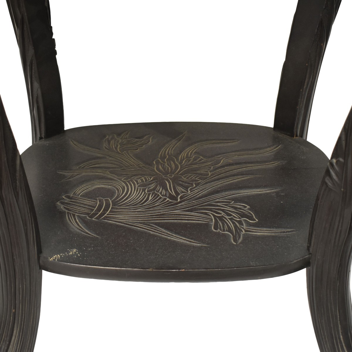 Carved Wood Chinese Oval Table
