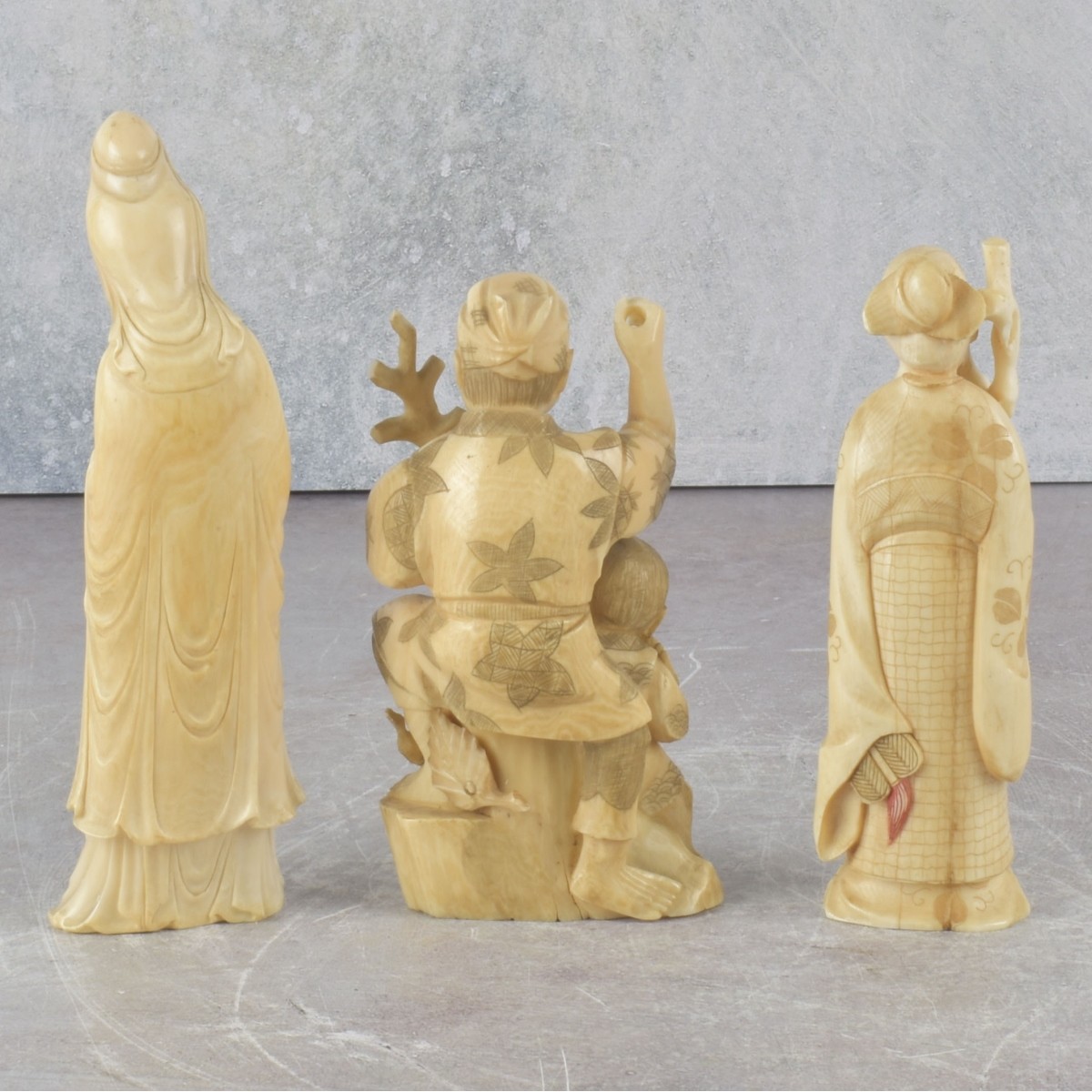 Antique Carved Japanese Figures