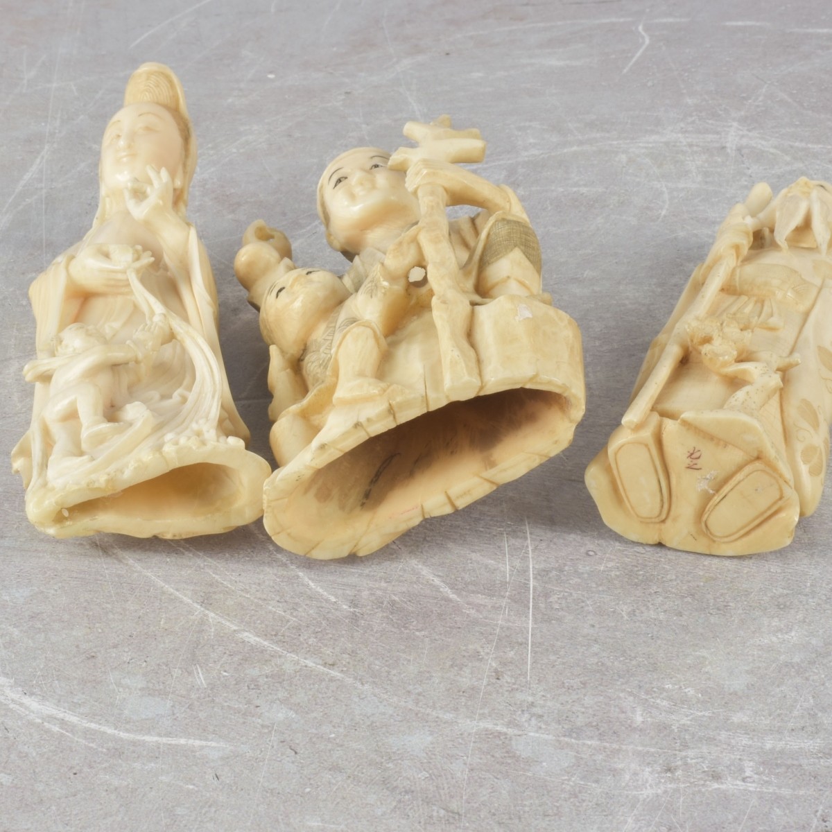 Antique Carved Japanese Figures