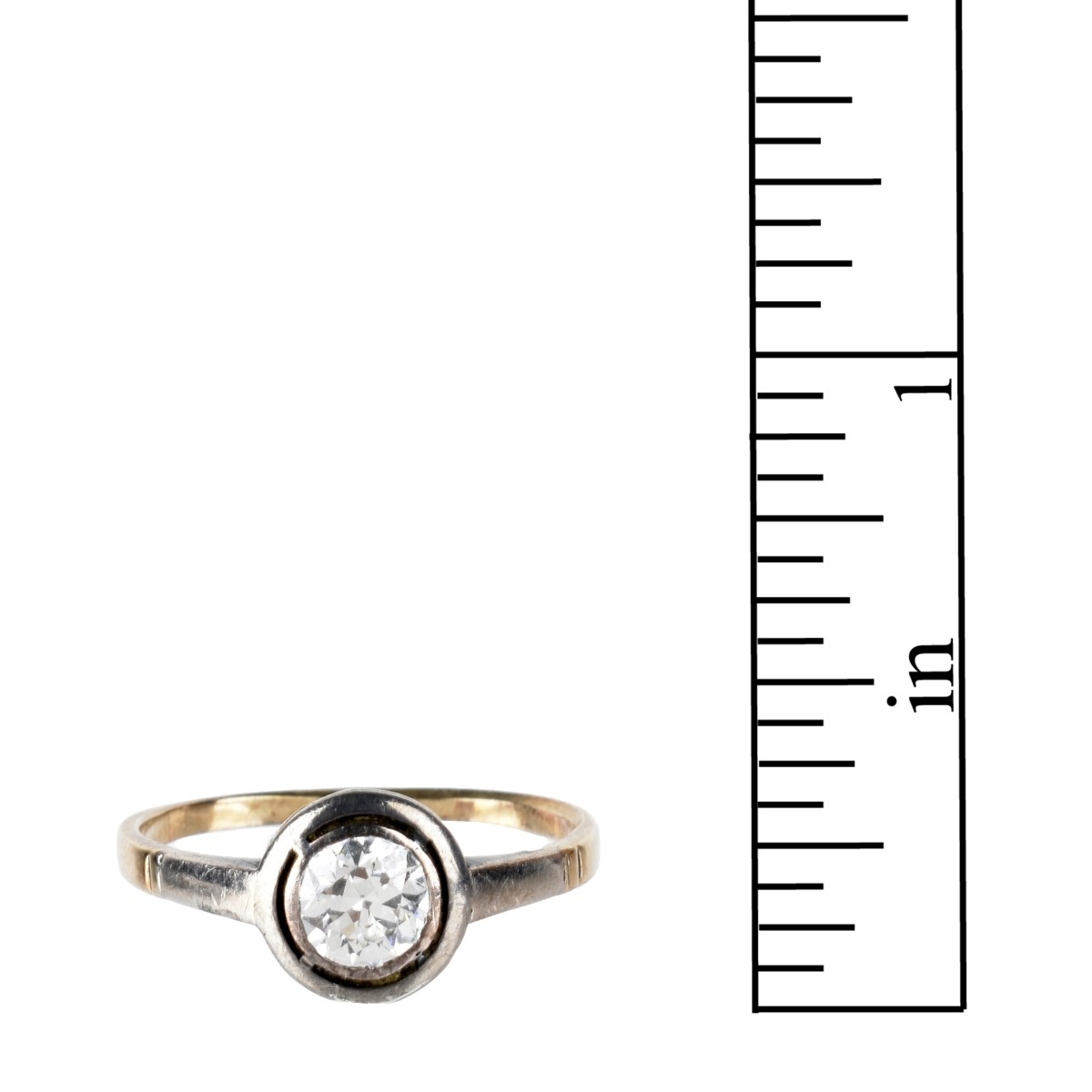 Russian Diamond and 14K Ring