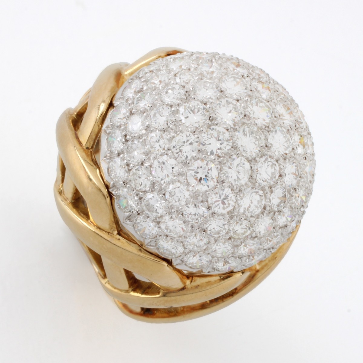 Diamond, Platinum and 18K Ring