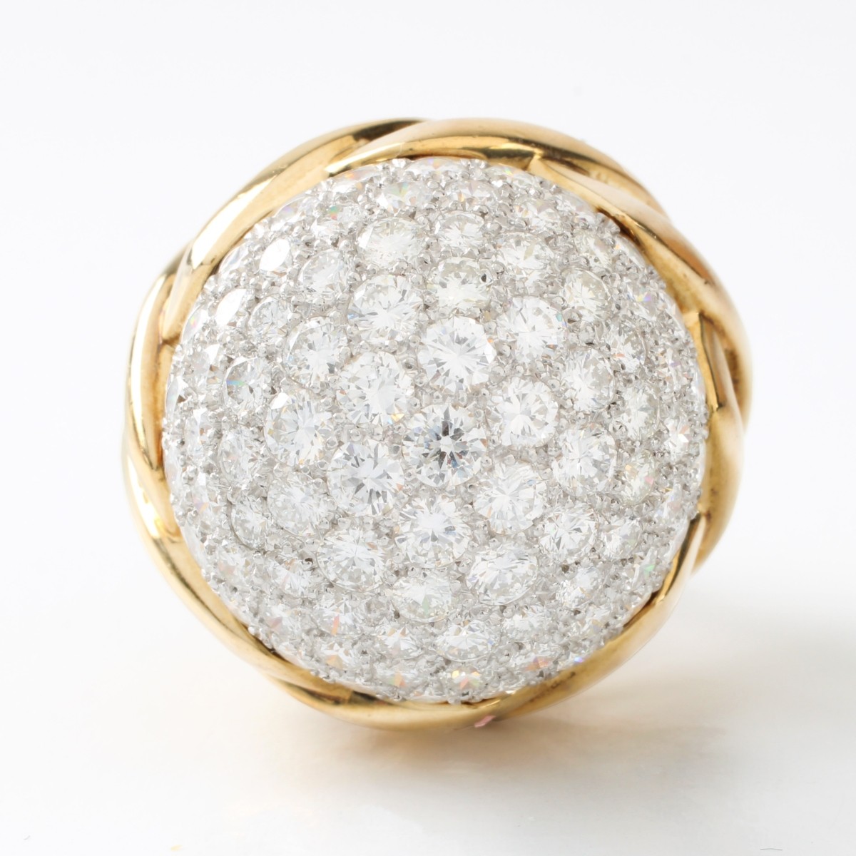 Diamond, Platinum and 18K Ring