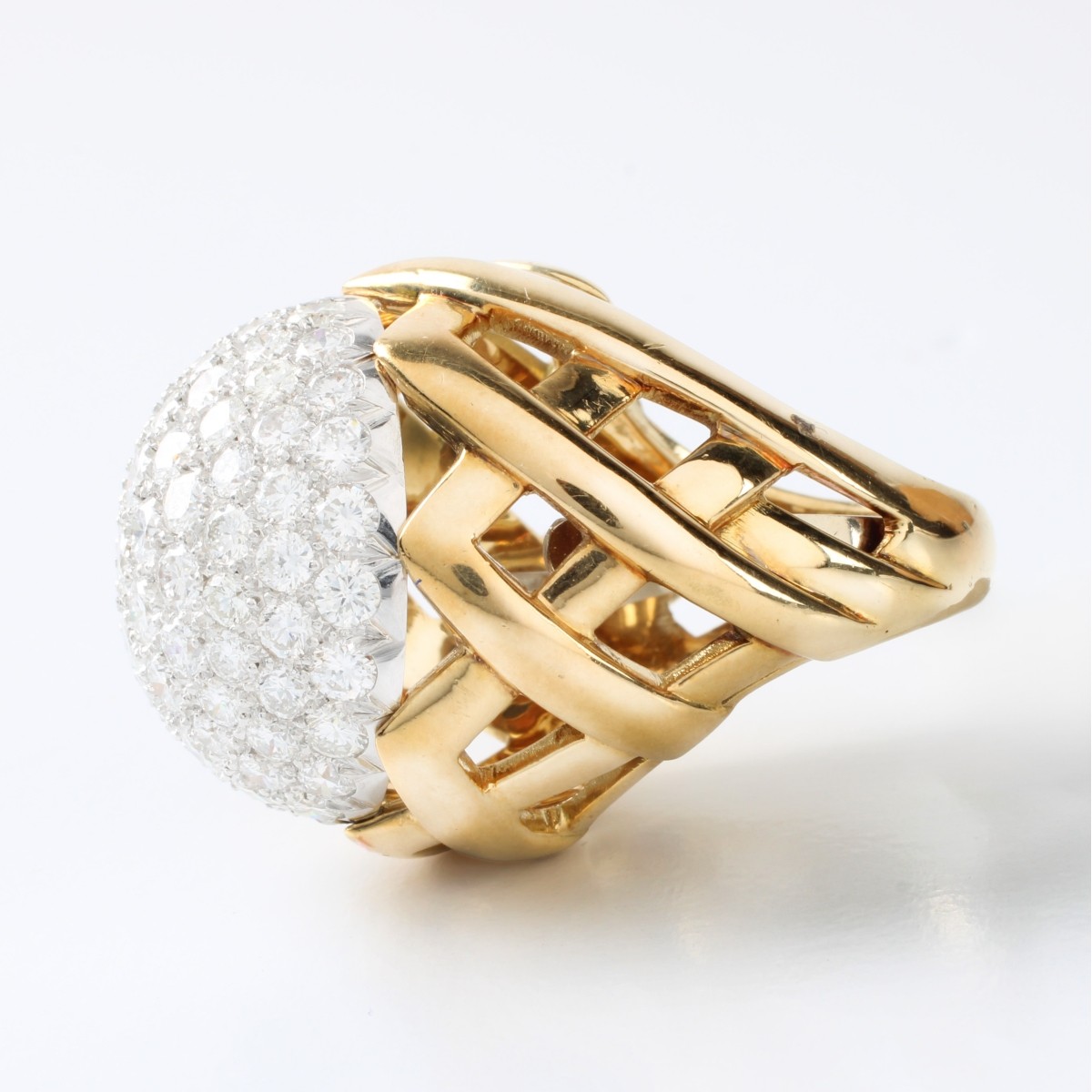 Diamond, Platinum and 18K Ring