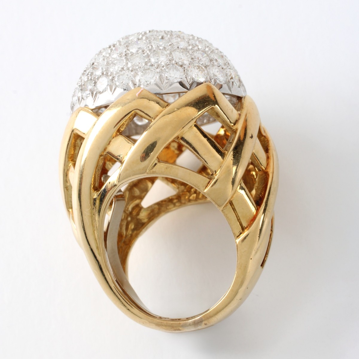 Diamond, Platinum and 18K Ring