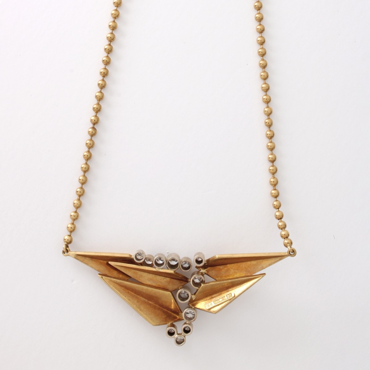 Wechler Diamond and 18K Necklace
