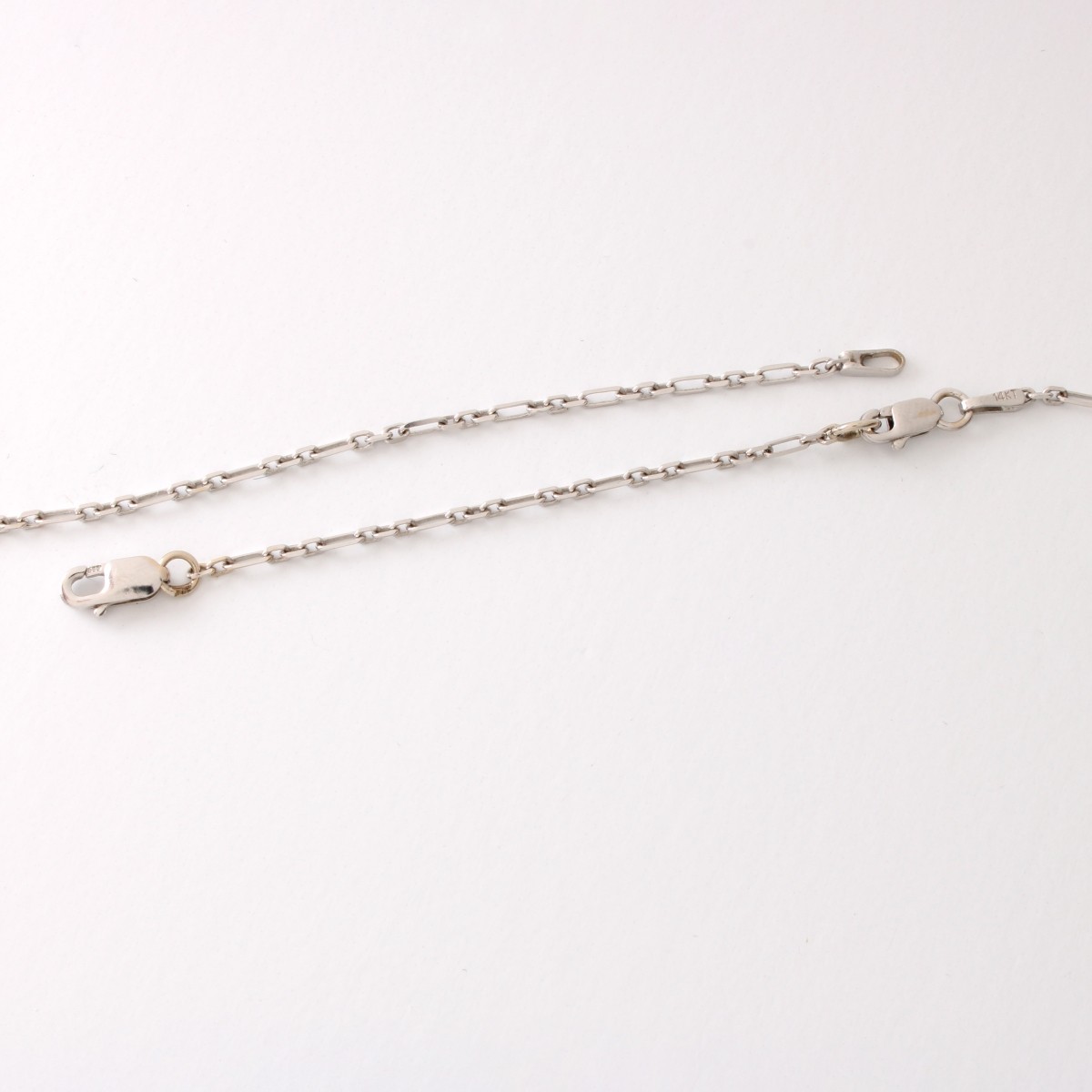 Deco Diamond, Sapphire and 14K Necklace